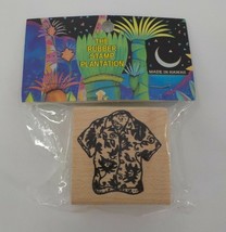 The Rubber Stamp Plantation Hawaiian Beach Shirt 2 Inch Flowers Aloha Hawaii Nip - £4.70 GBP