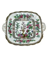 Coalport Indian Tree England Square Platter w Handles 10.5 inch x9.5 inch - £58.58 GBP