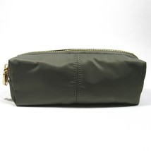Neiman Marcus Cosmetic Zippered Pouch/Pencil Case Gold Hardware.NWT.Olive Green - £12.37 GBP