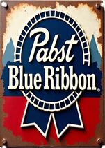 Pabst Blue Ribbon Beer Retro Vintage Sign 8x12 inches  Mancave Garage mm - $452.20 MXN