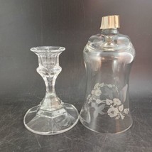 Etched Homco Hummingbird Peg Glass Votive Candle Holder Set Into Glass S... - $13.86