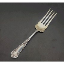 Antique Silverplate Wm ROGERS YALE 1894 Small Meat Serving Fork Mono - $493.79 MXN