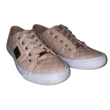 G by Guess Womens Pink Quilted Goadie Sneakers Lace Up Fashion Shoes, Size 7.5 - £13.58 GBP