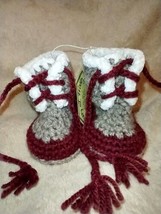 Baby Snowboots Crocheted Booties Faux Fur Trim Size 1 - £14.94 GBP