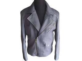 Amethyst Smoke Snakeskin Leather Jacket - $750.00+