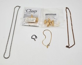 Clever Clasps Set 8 Gold Tone Trifari Bracelet Necklace Chains Monet Lot Jewelry - £15.34 GBP