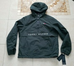 Tommy Hilfiger Men&#39;s Performance Lined Hooded Winter Jacket Green Medium - £86.30 GBP