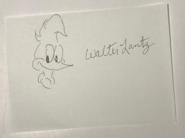 Walter Lantz Signed Autographed Original &quot;Woody Woodpecker&quot; Artwork - COA Holos - £157.28 GBP