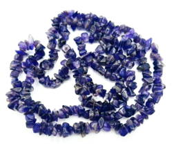 Purple Amethyst Chip Infinite Strand Necklace 36 in - £15.76 GBP