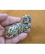 Y-DOG-DA-714 spotted DACHSHUND weiner dog hotdog FIGURINE carving I love... - €14,84 EUR