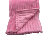 Baby Blanket Jerry Ribbed Channel Single Layer Lovey Pink - £6.37 GBP