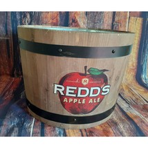 Redd&#39;s Apple Ale Beer Galvanized Metal Bucket in Wooden Barell Sturdy Well Made - $75.00