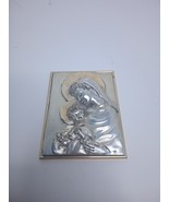 Vintage Berger Silver Plated Plaque Baby Jesus &amp; Mary - $464.66 MXN