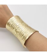 Gold Plated Bangles With Designer Charms Pattern - £15.66 GBP