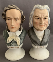 Vintage Lefton Franz Liszt Mendelssohn KW1167 KW1147 Figurines Composers - £9.76 GBP