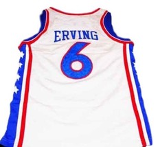 Julius Erving Dr J Custom Philadelphia Basketball Jersey Sewn White Any Size image 2