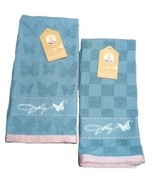 Set of 2 Dolly Parton Signature Butterfly Kitchen Towel Blue Viral Disco... - $300.97 MXN