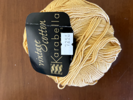 Karabella VINTAGE COTTON Sport Weight Yarn color 320 Gold - $3.80