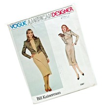 Vogue American Designer 2367 Sewing Pattern Bill Kaiserman Jacket Dress Sz 8 Cut - £13.19 GBP
