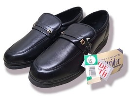 E.Z. Strider Men&#39;s Sz 13W Faux Leather Slip on Cushion Casual Loafer Bla... - $42.89