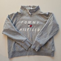 TOMMY HILFIGER SPORT - Large Gray Spell Out Pullover - Cotton Blend - $15.87