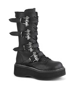 DEMONIA EMILY-322  Women&#39;s 2&quot; Platform Lace-Up Mid-Calf  W/ 4 Buckle Str... - $61.95