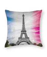 Mondxflaur Eiffel Tower Pillow Case Covers for Sofas Polyester Decorative - $10.99+