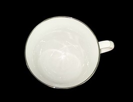 Syracuse China Wedding Ring Silhouette Footed Cup White Platinum Trim USA Teacup image 7