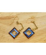 Artisan Jewelry 1/20 14KT GF Wire Swarovski Crystal Square Ring Dangle E... - $454.50 MXN