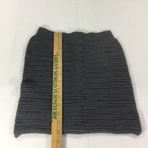 Prime Cut Skirt Womens One Size Bodycon Mini Stretch Black Gray Crinkle - £8.62 GBP