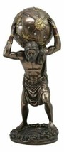 Ebros Greek God Primordial Titan Atlas Holding The World Globe Statue 11.75&quot;Tall - £49.55 GBP