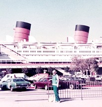 1982 Queen Mary WW2 Cruise Ship Hotel Vintage Photograph Nautical Califo... - $24.99