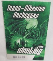 Tso TRANS-SIBERIAN Orchestra - 2018 Original Concert Tour Backstage Pass *Last* - £7.90 GBP
