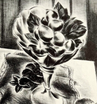 1939 Yasuo Kuniyoshi Grapes In A Bowl Art Print Still Life Treasury Collection - £27.17 GBP