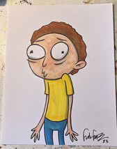Rick &amp; Morty By Frank Forte  Original Art Copic Marker Drawing Of Morty - £29.89 GBP