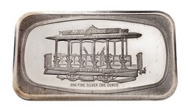 Payne Avenue Trolly Cleveland OH By Mother Lode Mint - 1 oz .999 Fine Silver Bar - £54.18 GBP