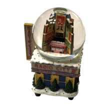 Radio City Music Hall Christmas Trees Musical Snow Globe Santa Claus Rockettes - £41.51 GBP