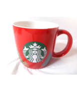 Starbucks 2020 Holiday Red 4&quot; Ceramic Coffee Mug Trees Green Siren Logo ... - $19.99