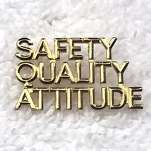 Safety Quality Attitude Gold Tone Pin - £6.91 GBP