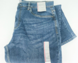 Falls Creek Relaxed Fit Jeans Size 38 x 34 Straight Leg Dark Wash Stretc... - $24.14