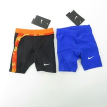 Nike Boys Jammer Swimwear Shorts Black Orange Blue Size 4-5 (20) NWT $98 - $33.66