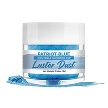 Bakell® 4g Patriot Blue Pearlized Edible Luster Dust Pearlized Glitter - £7.81 GBP