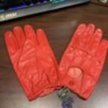 Men Driving Gloves Unlined Leather Red Size Medium No Tariffs For USA Cu... - $9.45