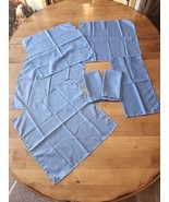 7 Thin Cotton/Poly Blue Fabric  Squares Great Crafting Or Quilting Blocks - $8.00