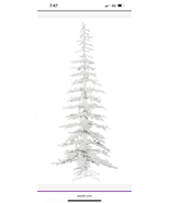 Vickerman kuna pine tree flocked with lights 7.5 tall - $837.42 MXN