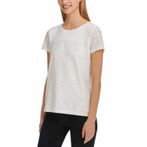 Calvin Klein Womens Stretch Textured Relaxed Fit Tee Size Small Color So... - £19.75 GBP