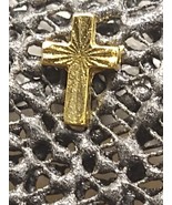 Gold Tone Textured Cross Pin - €8,17 EUR