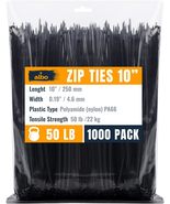 ALBO Heavy Duty Zip Ties – Black/White, 4–24&quot;, 100–5000 Pack, UV Nylon C... - $281.37 MXN+