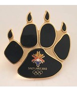 2002 Salt Lake City Black &amp; Gold Winter Olympics Logo Large Black Bear C... - £21.90 GBP