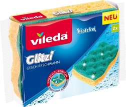 vileda Glitzi Cleaning Sponges - Pack of 2 -Hygienic -Made in Germany - $9.89